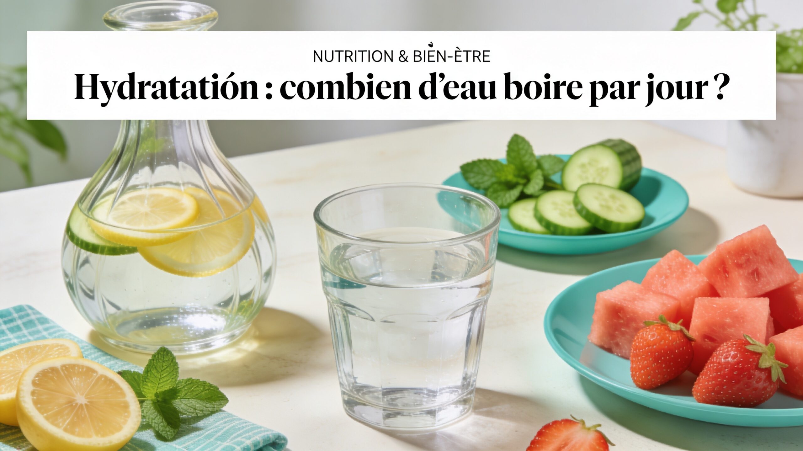 Hydratation : combien d&rsquo;eau faut-il vraiment boire par jour ?