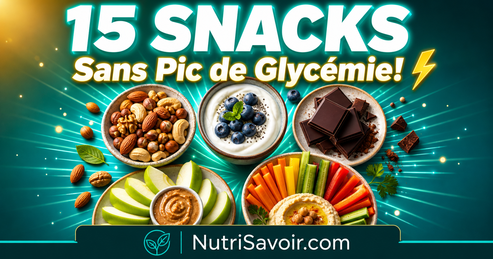 Collations intelligentes : 15 idées de snacks rassasiants qui n&rsquo;explosent pas votre taux de sucre