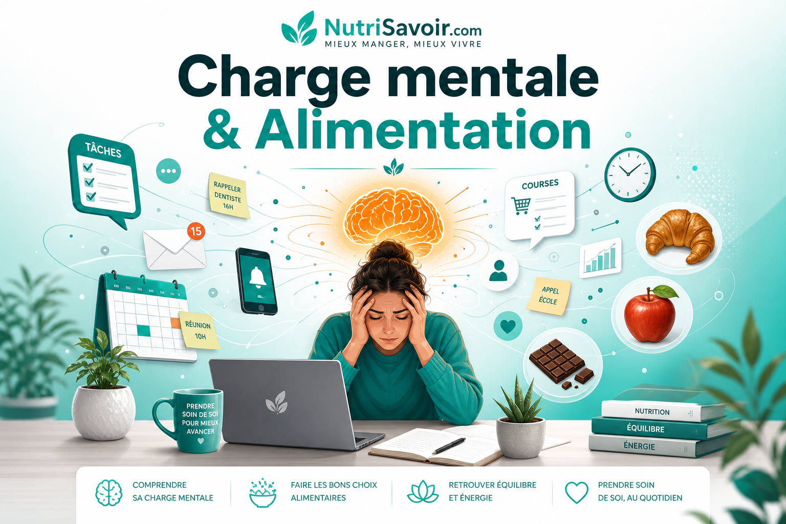 Charge mentale et alimentation : pourquoi tu finis par grignoter sans réfléchir