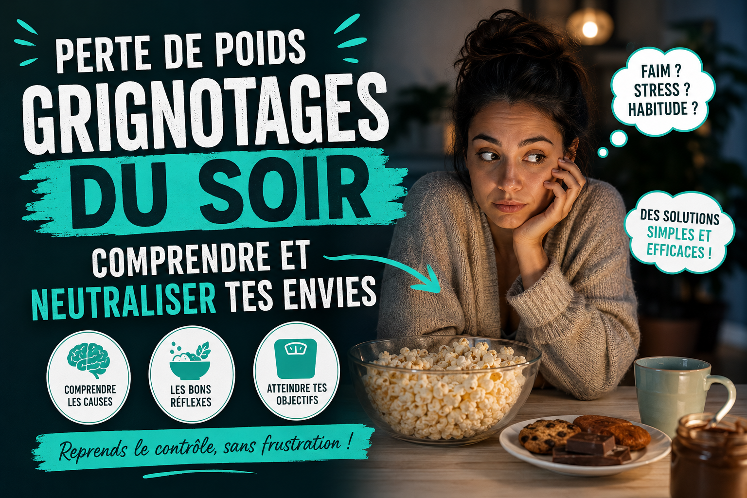 Grignotages du soir : comment les arrêter pour perdre du poids