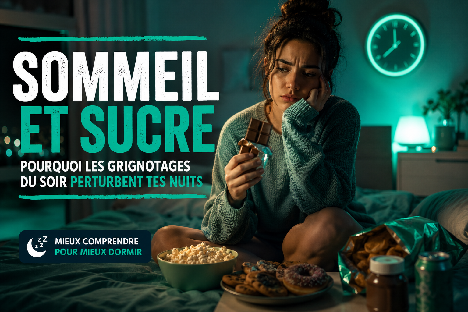 Sucre soir grignotage sucré avant le coucher